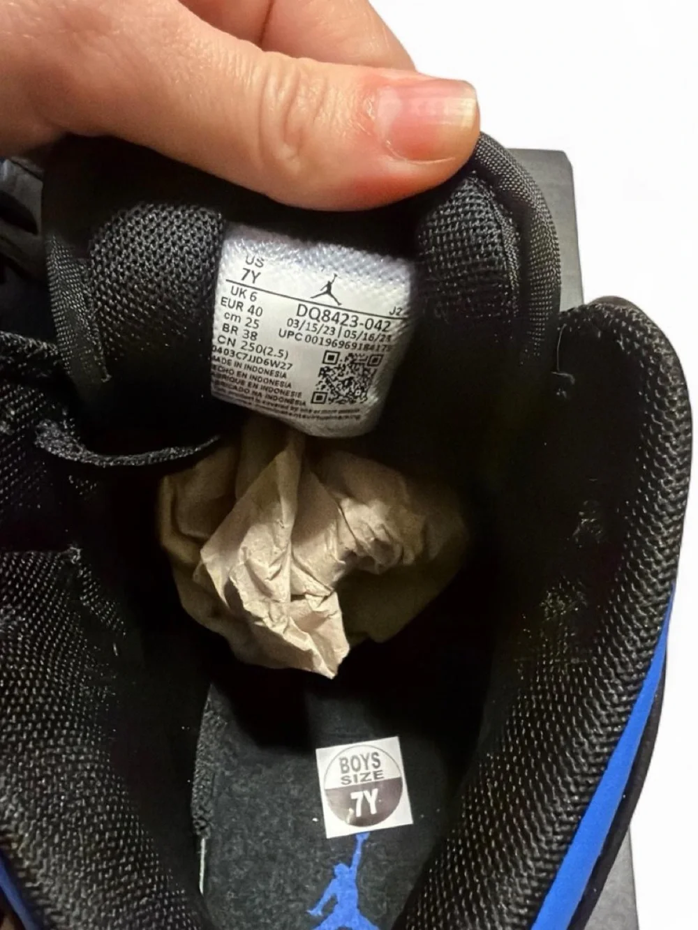 Jordan Kids High-Top Sneakers - Black & Blue